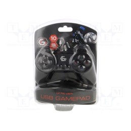 1 pcs x GEMBIRD - JPD-UB-01 - Gamepad, black, USB A, wired,USB 2.0, 1.45m, No.of butt: 14