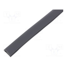 1 rol x KURANT - OKB-2,5 GRAY - Hole and edge shield, PVC, L: 10m, grey, H: 12mm, W: 6mm, -30÷70°C