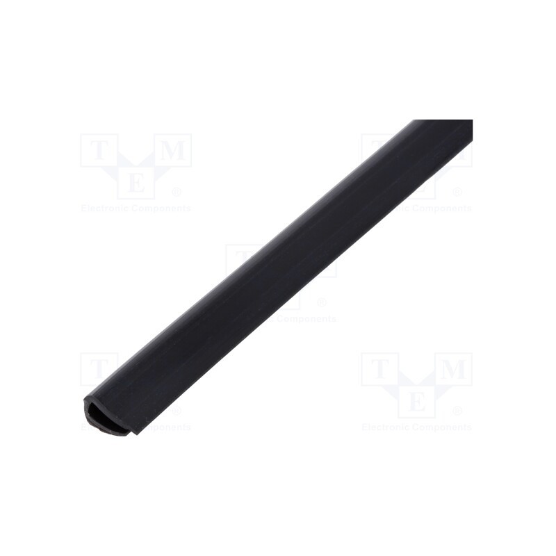 1 rol x KURANT - OKB-2,5 BLACK - Hole and edge shield, PVC, L: 10m, black, H: 12mm, W: 6mm, -30÷70°C