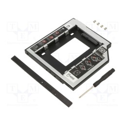 1 pcs x GEMBIRD - MF-95-01 - Hard discs housing: 2,5', fits in 3,5' drive bay, 130x127x9.5mm