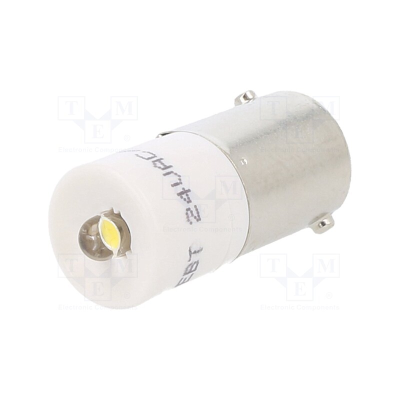 1 pcs x CML INNOVATIVE TECHNOLOGIES - 1860235L3 - Indicator: LED, BA9S,T10, white warm, plastic, 24VAC, 24VDC, 3mm