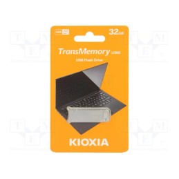 1 pcs x KIOXIA - LU366S032GG4 - Pendrive, USB 3.2, 32GB, USB A, BIWAKO, silver