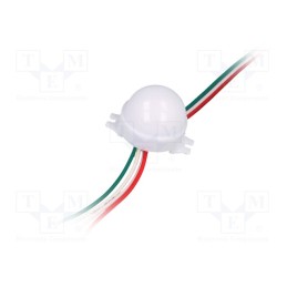 1 pcs x WORLDSEMI - HC-F12V-F30-3L-WS2811 MILKY WHITE - LED, RGB, IP68, No.of diodes: 3, 5050,PLCC6, 30x23mm, 12V, SMD