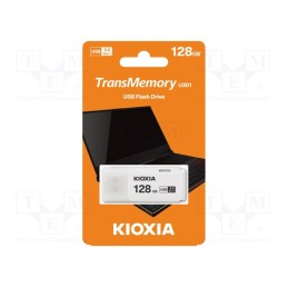 1 pcs x KIOXIA - LU301W128GG4 - Pendrive, USB 3.2, 128GB, USB A, HAYABUSA, white