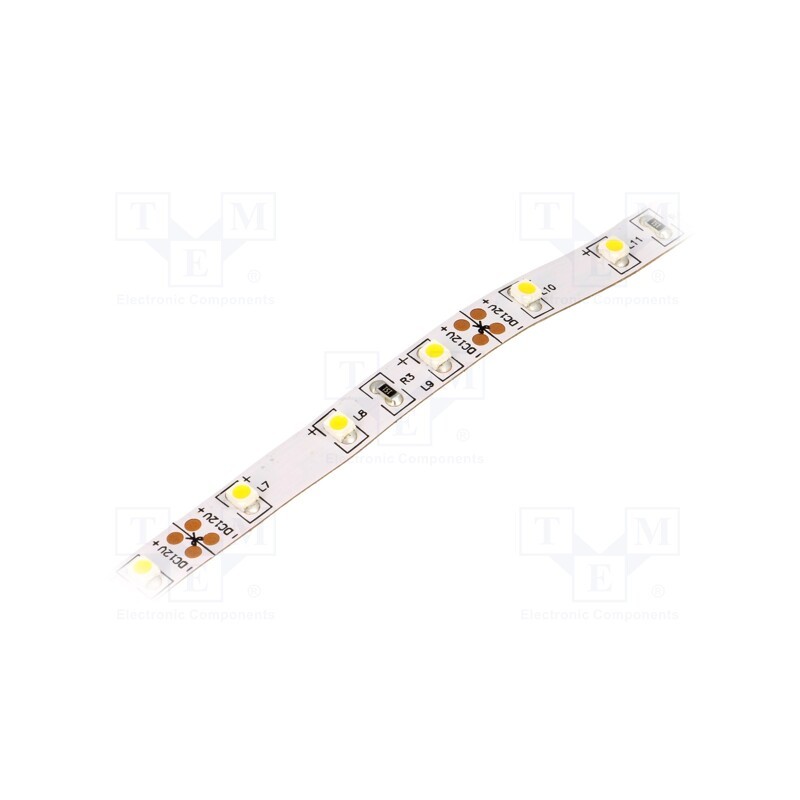1 m x LUCKYLIGHT - LS-3528WW60RN-2 - LED tape, white warm, 3528, 12V, LED/m: 60, 8mm, IP20, 120°, 4.8W/m