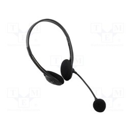 1 pcs x LOGILINK - HS0001 - Headphones with microphone, black, Jack 3,5mm x2, 1.8m, 32Ω, 98dB
