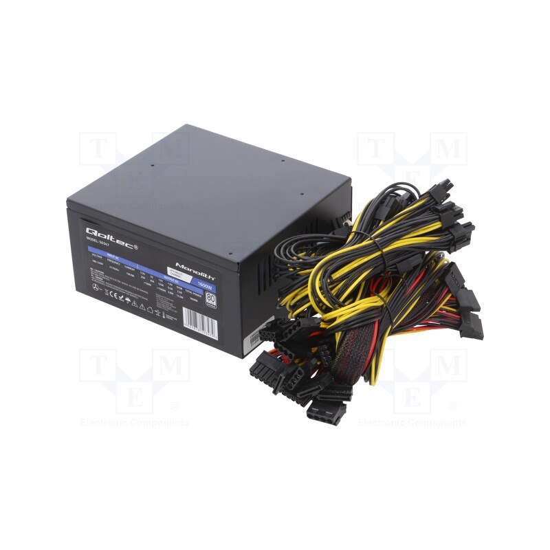 1 pcs x QOLTEC - 50347 - Power supply: computer, ATX, 1600W, Application: Bitcoin Miner