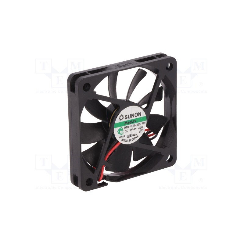 1 pcs x SUNON - MF60101V1-1000U-A99 - Fan: DC, axial, 12VDC, 60x60x10mm, 27.55m3/h, 28.5dBA, Vapo, 4000rpm