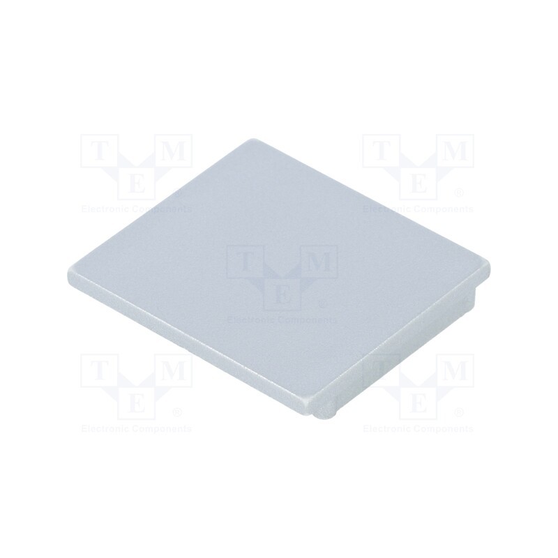 1 set x TOPMET - V4970040 -AS - Cap for LED profiles, silver, 2pcs, ABS, Kind of shutter: D