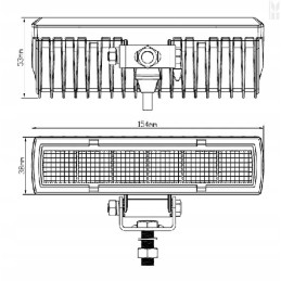 Indirect work lamp 18w 1500 lumens