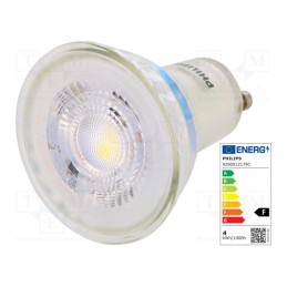 1 pcs x PHILIPS - 8718696728338 - LED lamp, warm white, GU10, 230VAC, 265lm, P: 3.5W, 36°, 3000K
