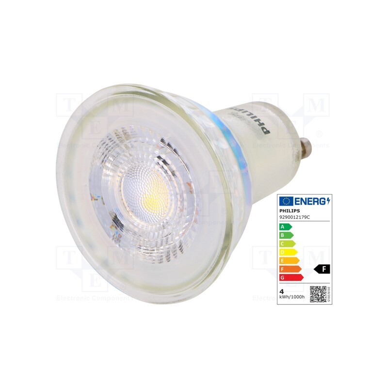 1 pcs x PHILIPS - 8718696728338 - LED lamp, warm white, GU10, 230VAC, 265lm, P: 3.5W, 36°, 3000K