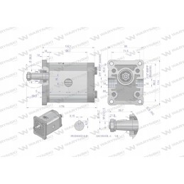 Hydraulic gear pump 31 0 cm3 group 2 type e