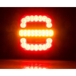 Combined rear lamp with a handle