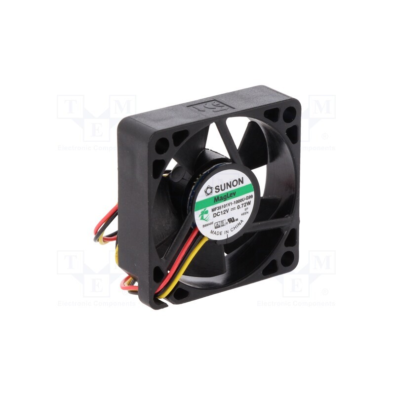 1 pcs x SUNON - MF35101V1-1000U-G99 - Fan: DC, axial, 12VDC, 35x35x10mm, 12.17m3/h, 28dBA, Vapo, 10000rpm