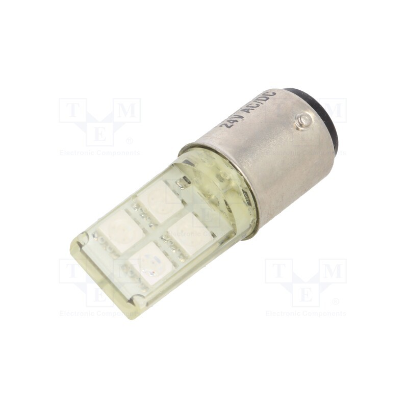 1 pcs x POLAM-ELTA - LY-BA15D-24AC/DC SPECIAL - LED lamp, yellow, BA15D, 24VDC, 24VAC