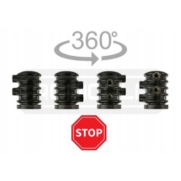 Universal hydraulic swivel connector, 2 sections