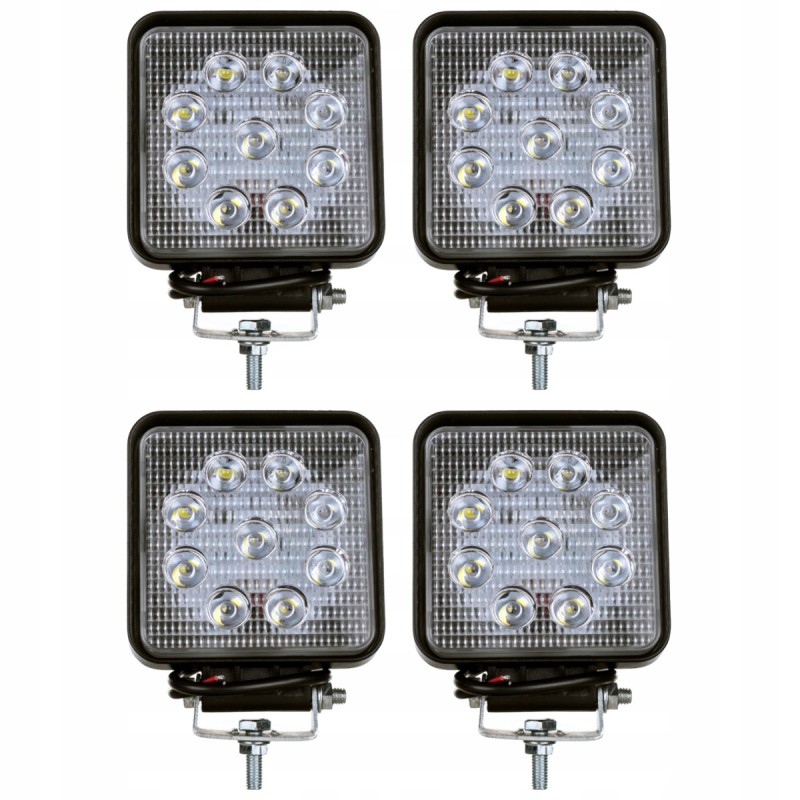 Halogen work lamp 27 LED 108W, set of 4