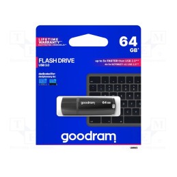 1 pcs x GOODRAM - UMM3-0640K0R11 - Pendrive, USB 3.0, 64GB, R: 60MB/s, W: 20MB/s, black