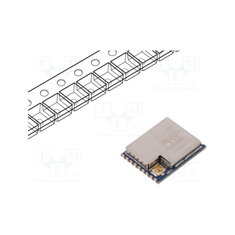 1 pcs x ESPRESSIF - ESP-WROOM-02U-N2 - Module: WiFi, FTP,HTTP,IEEE 802.11b/g/n,IPv4,TCP,UDP, SMD, IPEX