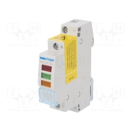 1 pcs x HAGER - SVN129 - Module: voltage indicator, 230VAC, IP20, for DIN rail mounting