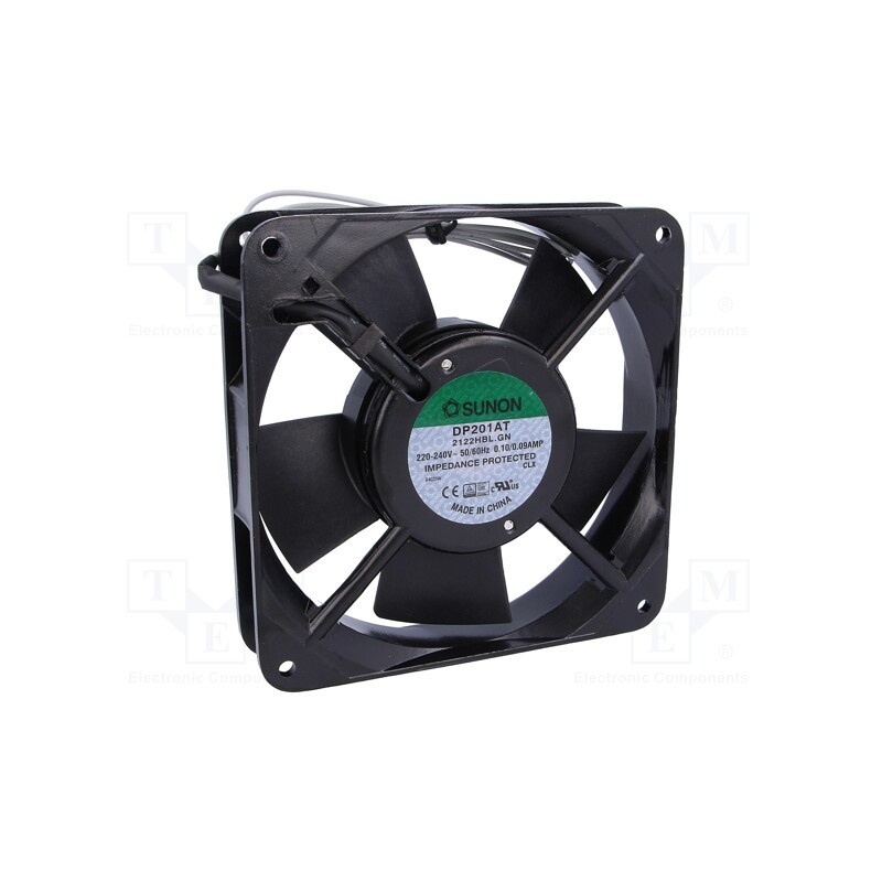 1 pcs x SUNON - DP201AT2122HBL.GN - Fan: AC, axial, 230VAC, 120x120x25mm, 112m3/h(±7%), 44dBA, 2150rpm
