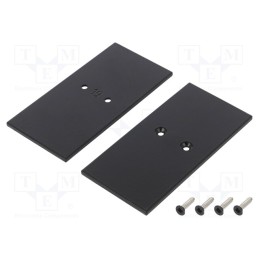 1 set x TOPMET - V4560002S - Cap for LED profiles, black, 2pcs, steel, 33.4x67.5x2mm