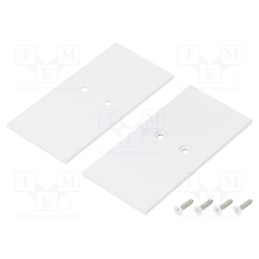 1 set x TOPMET - V4560001S - Cap for LED profiles, white, 2pcs, steel, 33.4x67.5x2mm