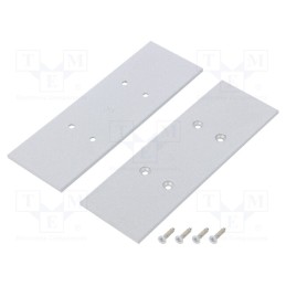 1 set x TOPMET - V4550022S - Cap for LED profiles, silver, 2pcs, steel, 33.4x99.3x2mm