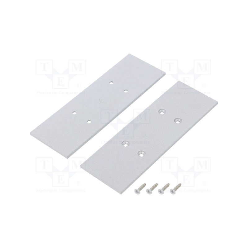 1 set x TOPMET - V4550022S - Cap for LED profiles, silver, 2pcs, steel, 33.4x99.3x2mm