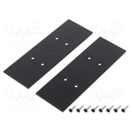 1 set x TOPMET - V4550002S - Cap for LED profiles, black, 2pcs, steel, 33.4x99.3x2mm