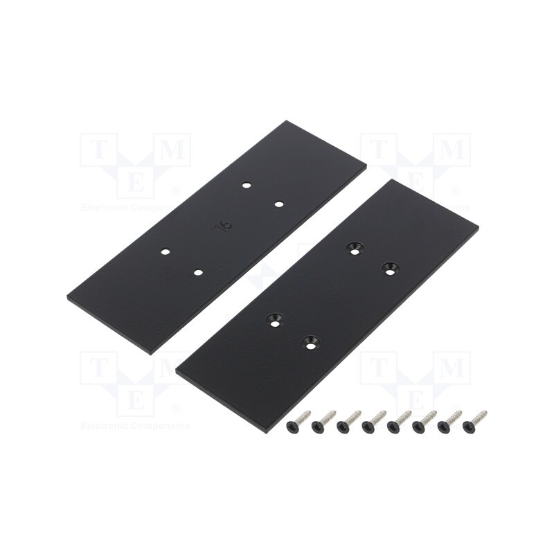 1 set x TOPMET - V4550002S - Cap for LED profiles, black, 2pcs, steel, 33.4x99.3x2mm