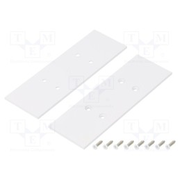 1 set x TOPMET - V4550001S - Cap for LED profiles, white, 2pcs, steel, 33.4x99.3x2mm