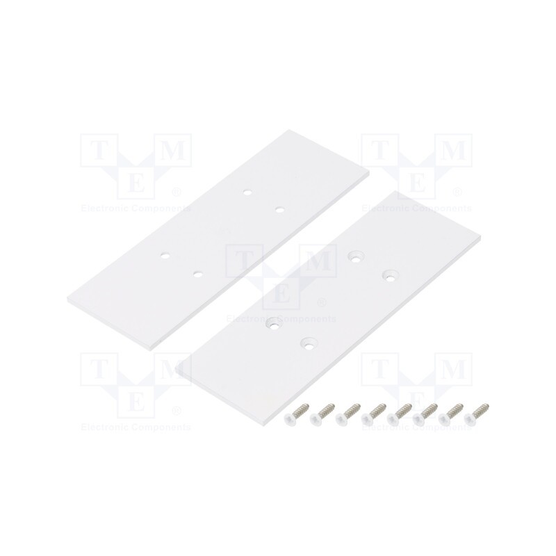 1 set x TOPMET - V4550001S - Cap for LED profiles, white, 2pcs, steel, 33.4x99.3x2mm