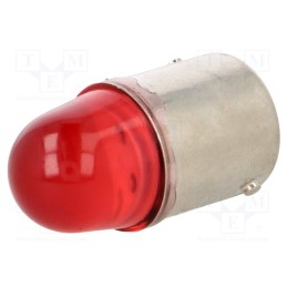 1 pcs x POLAM-ELTA - LR-BA15S-24AC/DC - LED lamp, red, BA15S, 24VDC, 24VAC