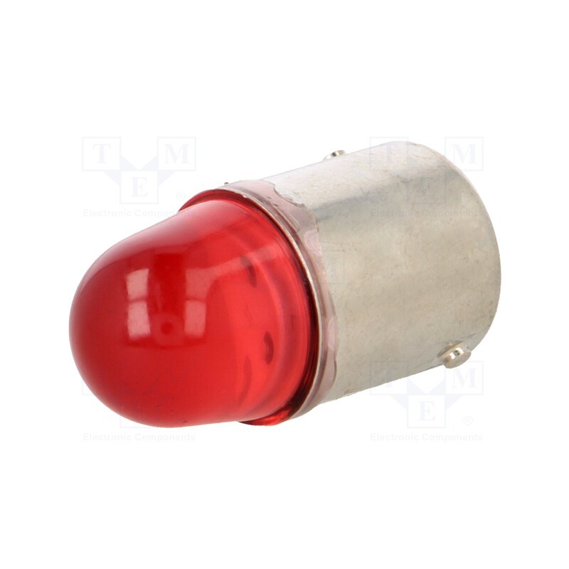 1 pcs x POLAM-ELTA - LR-BA15S-24AC/DC - LED lamp, red, BA15S, 24VDC, 24VAC