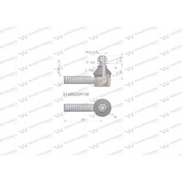 Steering joint 101mm m20x1 5 3148926r1 waryn