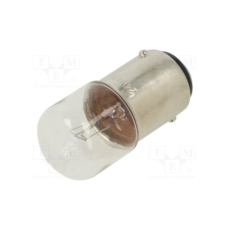 1 pcs x SCHNEIDER ELECTRIC - DL1BEBS - Filament lamp: miniature, BA15D, transparent, 24VDC, 24VAC