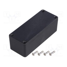 1 pcs x HAMMOND - 1550Z102BK - Enclosure: multipurpose, X: 36mm, Y: 90mm, Z: 30mm, 1550Z, aluminium