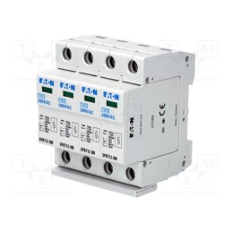 1 pcs x EATON ELECTRIC - SPBT12-280/4 - Surge arrestor, Type 1+2, Poles: 4, 280VAC, for DIN rail mounting