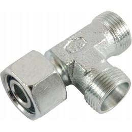 Tee connector with asymmetric nut M18x1