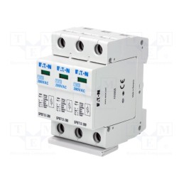 1 pcs x EATON ELECTRIC - SPBT12-280/3 - Surge arrestor, Type 1+2, Poles: 3, 280VAC, for DIN rail mounting