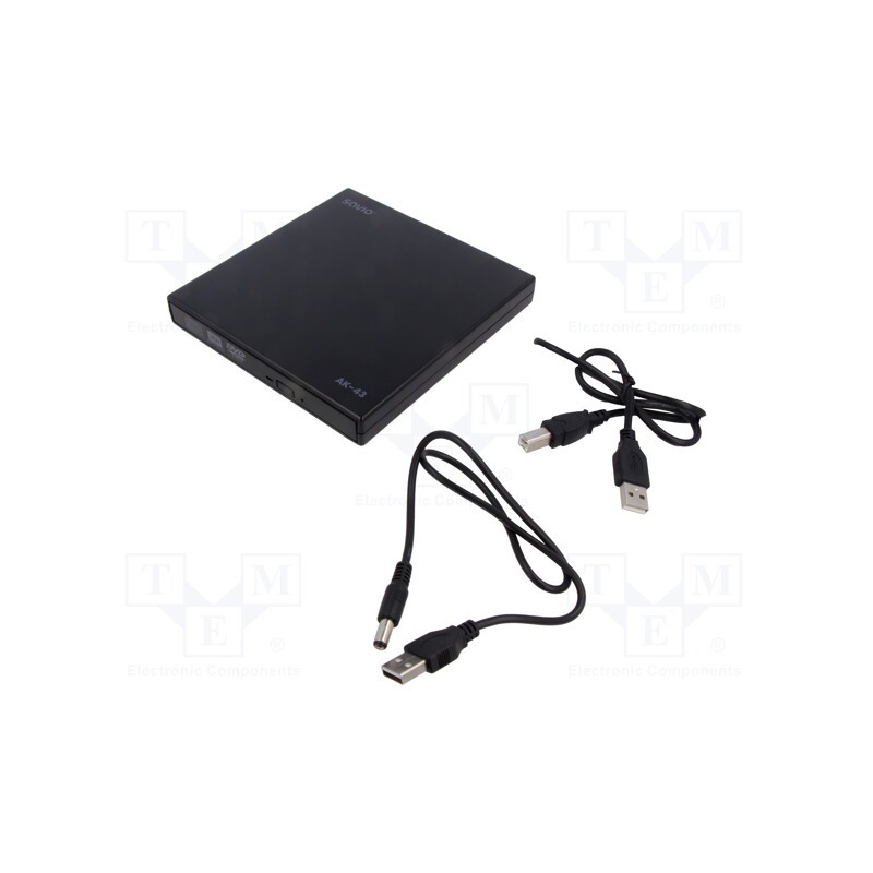 1 pcs x SAVIO - SAVAK-43 - External DVD drive, black, USB A, 135x133x16mm