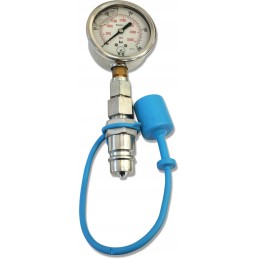 Pressure gauge with a set of euro quick connectors 0 250 bar