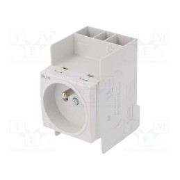 1 pcs x HAGER - SN216 - F-type socket, 230VAC, 16A, for DIN rail mounting