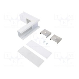 1 set x TOPMET - V4830001S - Connector 270°, white, aluminium, VARIO30-07