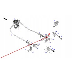 82770370 pneumatic connector cover, red