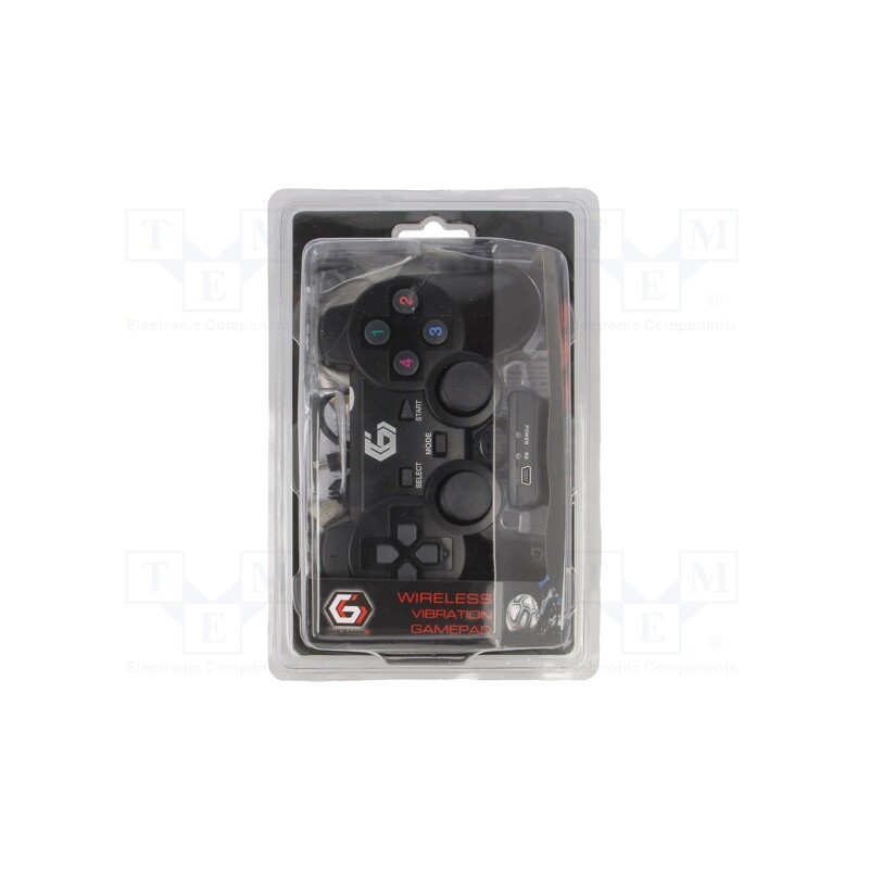 1 pcs x GEMBIRD - JPD-WDV-01 - Gamepad, black, USB B mini, wireless, Features: analog joysticks