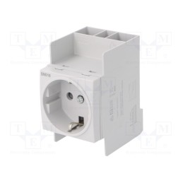 1 pcs x HAGER - SN016 - F-type socket (Schuko), 230VAC, 16A, for DIN rail mounting