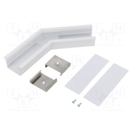 1 set x TOPMET - V4820001S - Connector 135°, white, aluminium, VARIO30-07